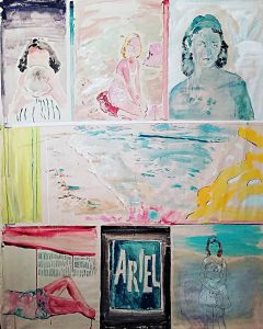 Elisa Filomena - Ariel, acrilico su cotone, 160x120cm, 2019