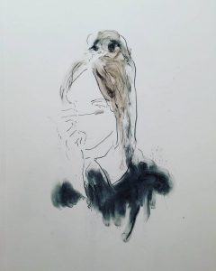 Elisa Filomena - Ombretto, tecnica mista su carta, 50x40cm, 2019.jp