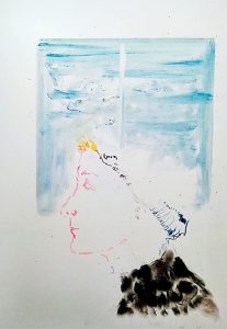 Elisa Filomena - Cielo, pastelli su carta, 50x40cm, 2020