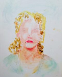 Elisa Filomena - Donna anni '40, pastelli su carta, 50x40cm, 2020