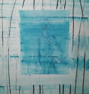 Elisa Filomena - Judie, acrilico su tela, 95x90cm, 2020