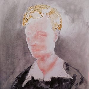 Elisa Filomena - Uomo che si ritrova, pastelli su carta, 50x40cm, 2020