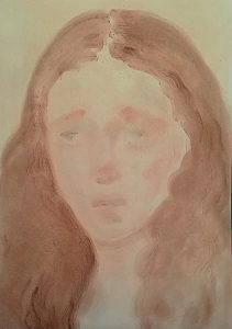 Elisa Filomena - Adele H., pastelli su carta, 45x35cm, 2021