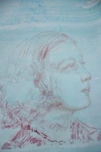 Elisa Filomena - Eden, Casa Vuota, acrilico su tela, particolare E, 2021