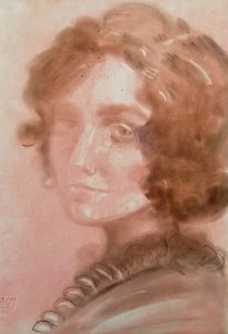 Elisa Filomena - Inizio secolo, pastelli su carta, 50x40cm, 2021