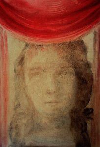 Elisa Filomena - Teatro, pastelli su carta, 50x40cm, 2021